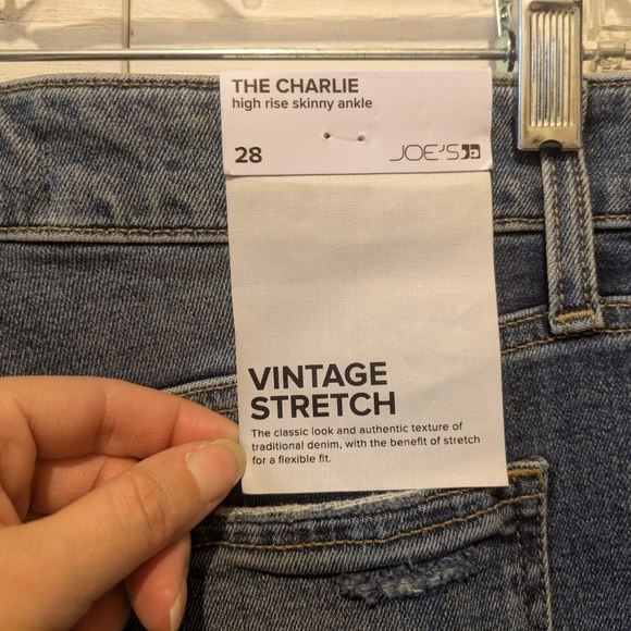 Joe's Jeans The Charlie High Rise Skinny Ankle Vintage Stretch W 28 New! - Picture 9 of 16